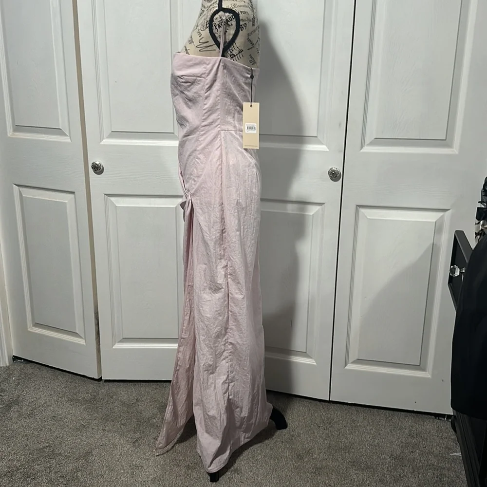 Bec + Bridge Adrianna Strapless Maxi Dress in “Quartz Pink”